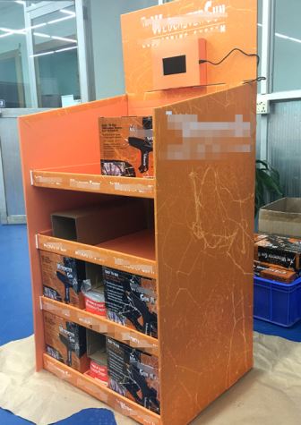 Cardboard can be customized auto parts paper display