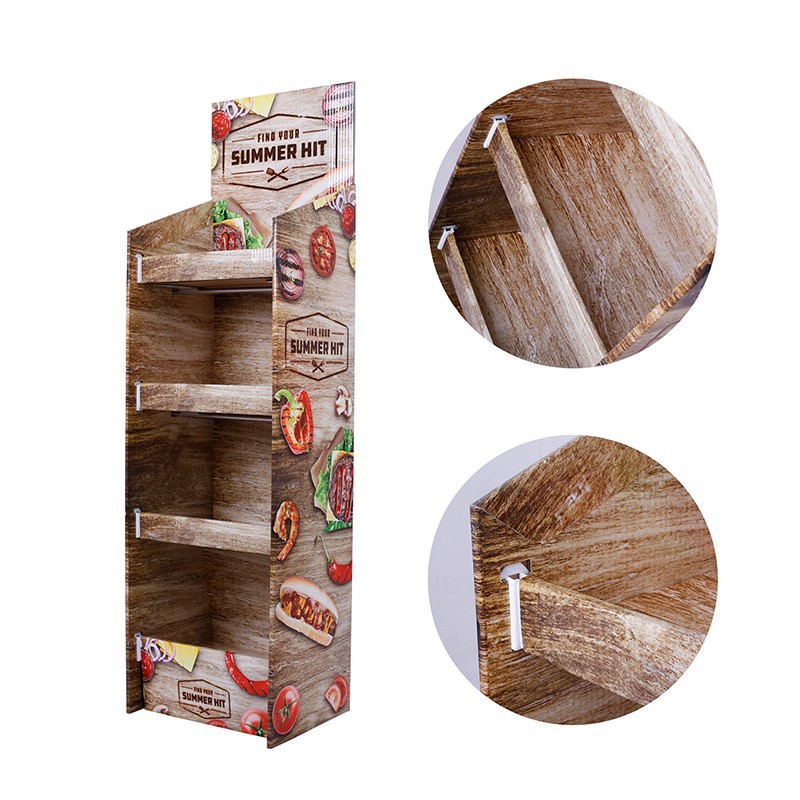 Corrugated Carton Cardboard Floor Display Rack (2)