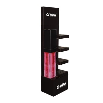 Vertikalus kartoninis grindų stendas grožio produktams