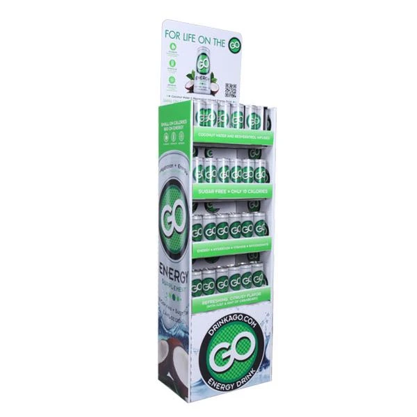 Cardboard Water Bottle Display Stands